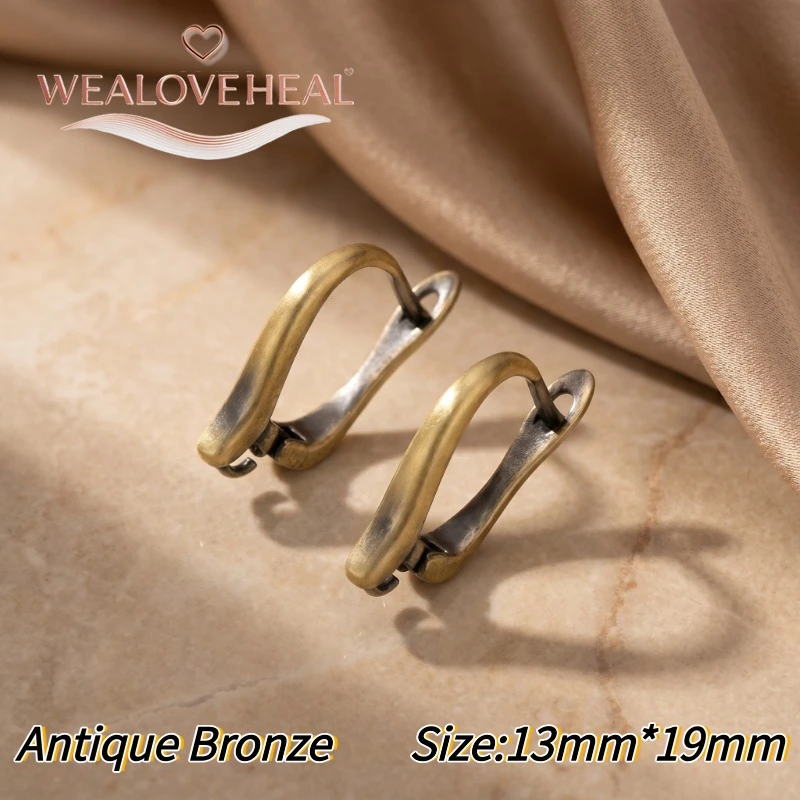 schmuckherstellung zubehör，Vintage Messing-Ohrringhaken, Antik-Bronze und Antik-Kupfer Ohrhaken für DIY-Schmuckherstellung, Ohrring-Zubehör – Detail 19