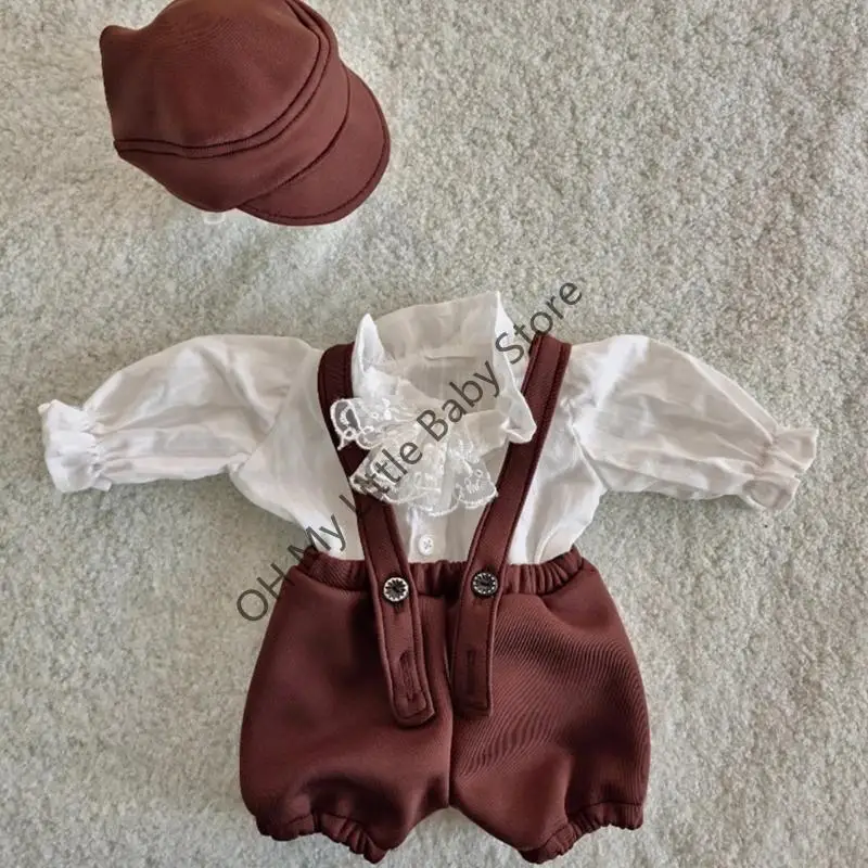 

M76C реквизит для фотосессии для малышей, ежемесячная одежда для мальчиков, комбинезон для фотосъемки новорожденных, детские