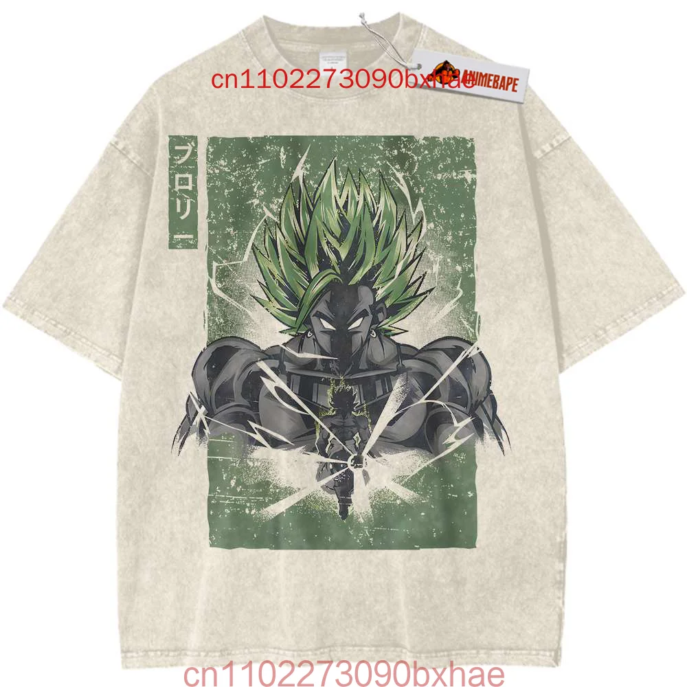 2025 الرجال غسلها التي شيرت موضة خمر انمي ياباني لعبة دراغون بول طباعة كبيرة الحجم تي شيرت الشارع الشهير الهيب هوب Harajuku القطن تيز
