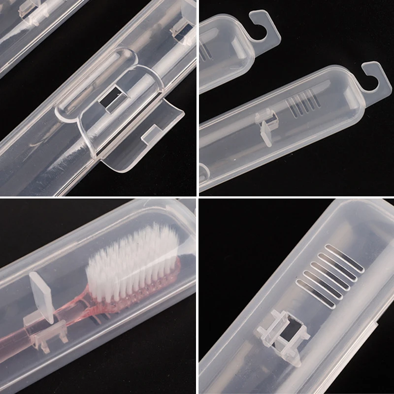 Transparent Toothbrush Storage Box Bathroom Supplies Plastic  Travel Portable Toothbrush Holdex Durable Practical Container