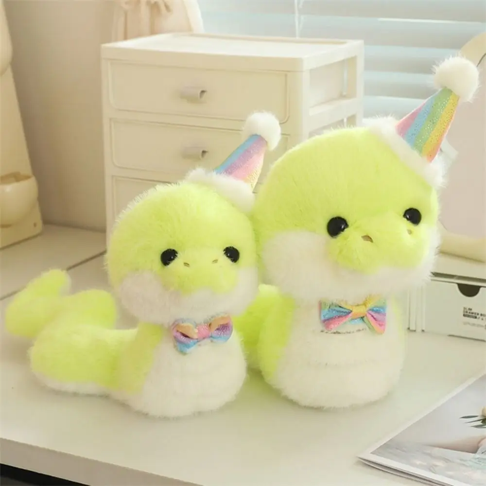 

Birthday Hat Snake Year Plush Toy Good Luck PP Cotton Birthday Snake Year Mascot Toy Cartoon Blessing Lucky Snake Plush Doll