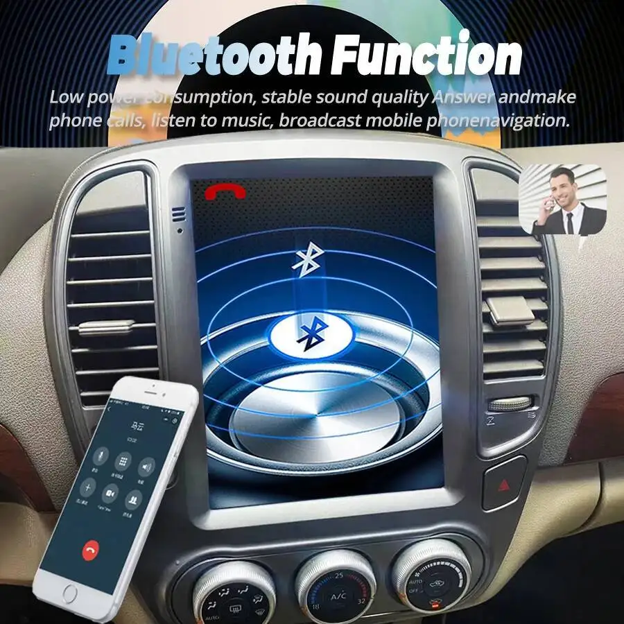 Car Multimedia 9.7 Inch DSP stereo HU 4G GPS Navi 256GB Vertical Screen For Nissan Bluebird Sylphy G11 2008-2025 GPS Carplay