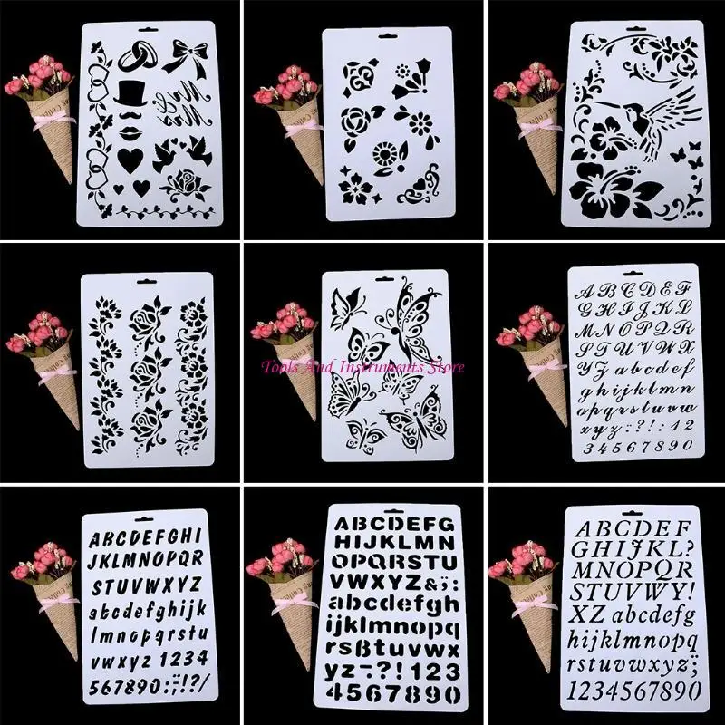 레이어링 스텐실 앨범 앨범 스크랩북 그림 그림 템플릿 종이 DIY 금형 C7AC