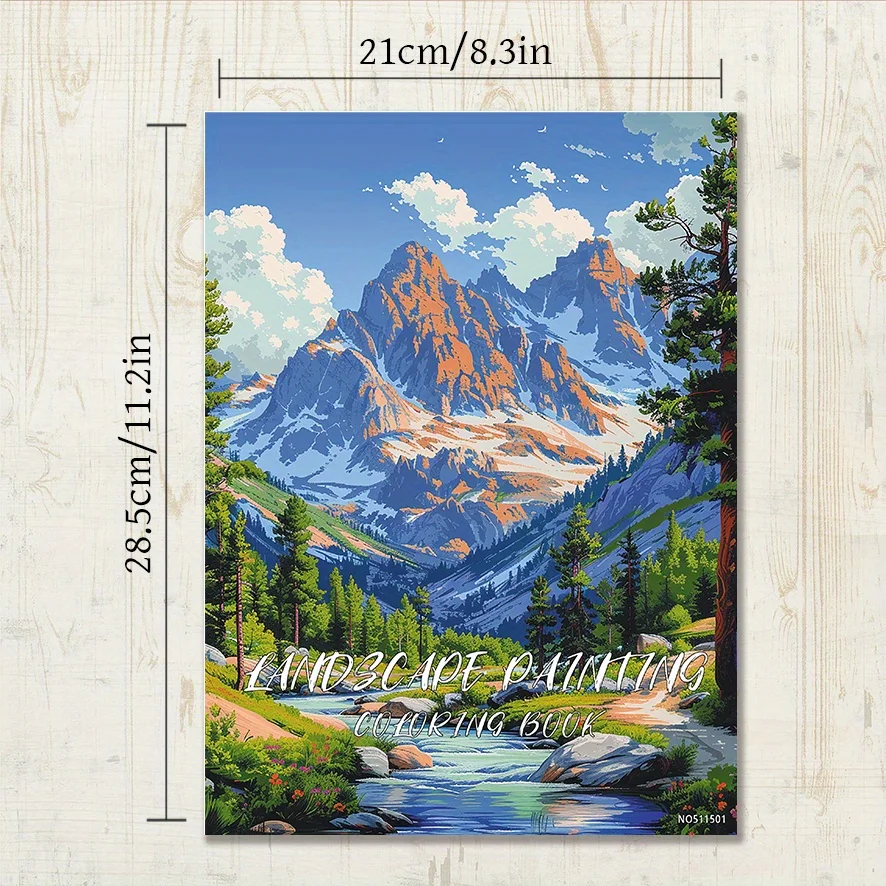 Mountain Stream Coloring Book - 8.3