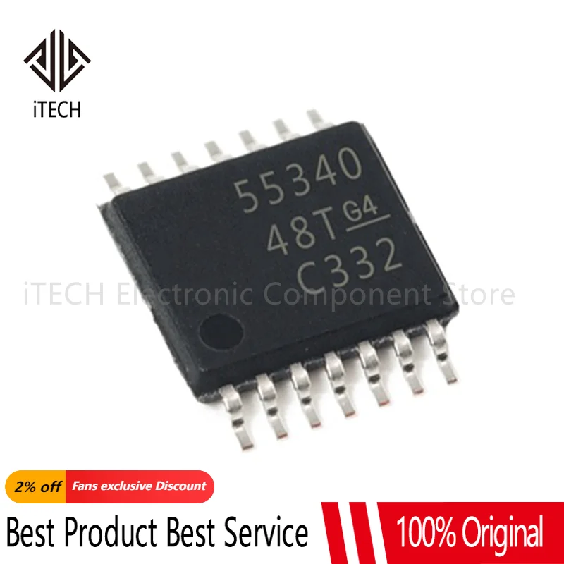 5PCS TPS55340PWP   TPS55340PWPR  IC REG BOOST ADJ 5.25A 14HTSSOP   Integrated circuit (IC) PMIC - Regulato-DC switch regulator