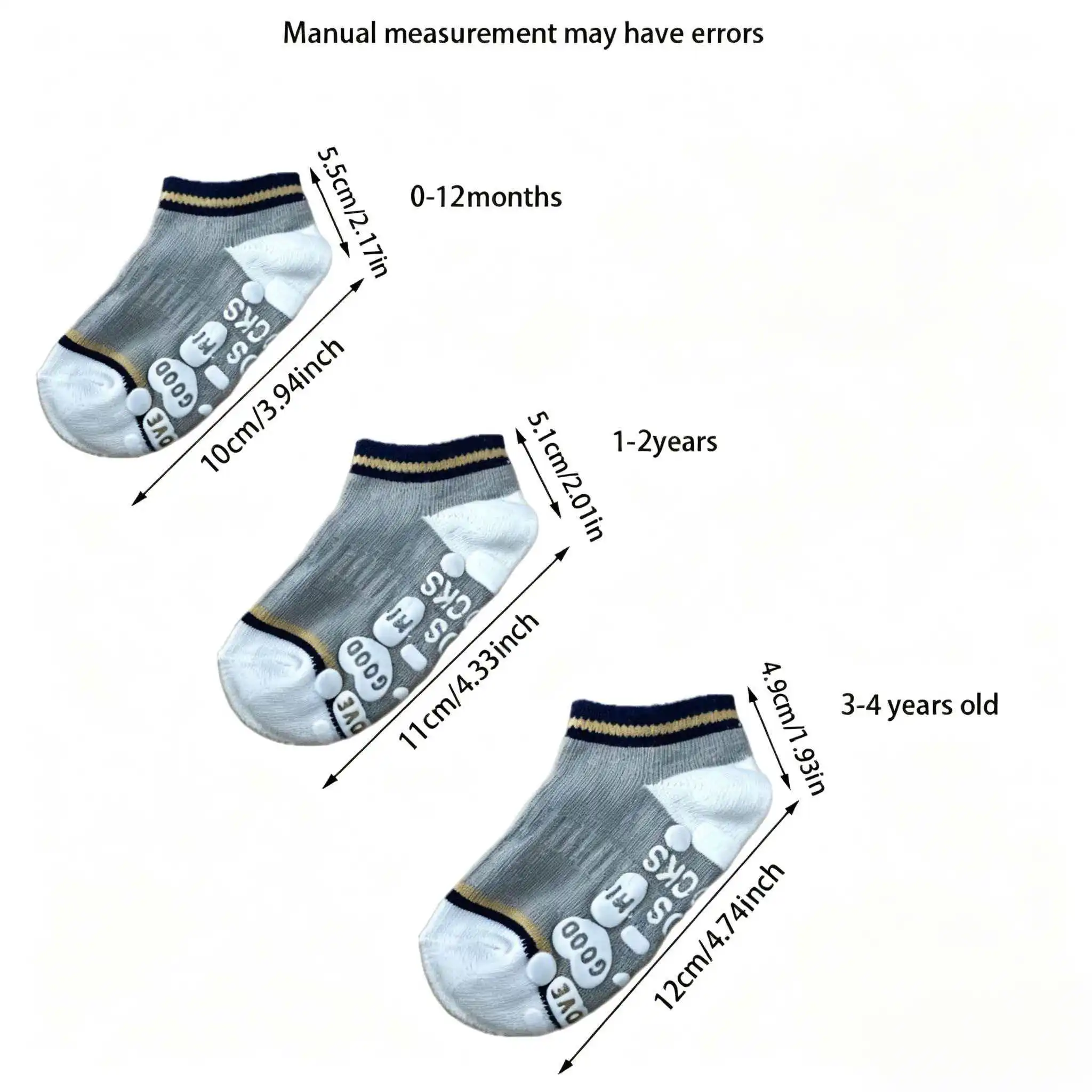 Baby Anti-Slip Grip Socks, Neutral Floor Walking Socks for Boys Girls, Ankle Coverage Toddler Step Socks