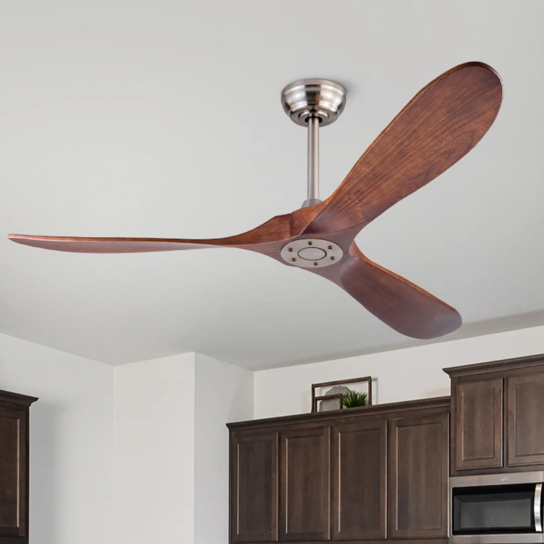 Wooden Ceiling Fan With Remote Control 42/52/60inch Modern Ceiling Fans Decorative Living Diningroom Bedroom Ceiling Fans