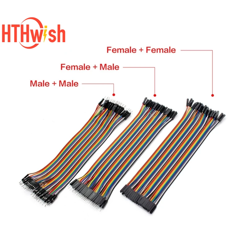 20pin Dupont Line Jumper Wire 10CM 15CM 20CM 30CM 40CM Male To Male, Male To Female , Female To Female Dupont Cable F Diy