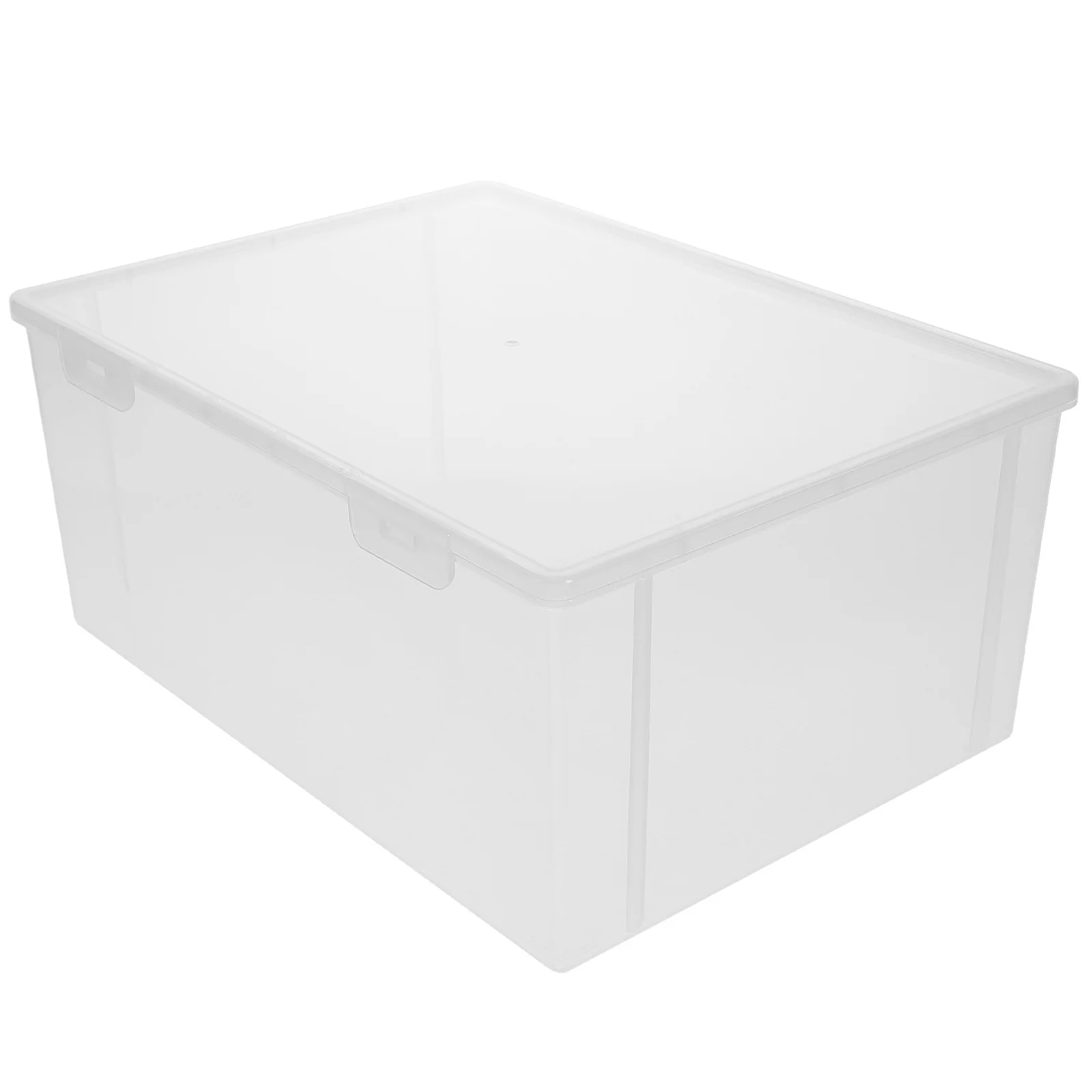 

File Storage Box Clear Plastic Document Holder Stackable Waterproof For Office Home Birth Certificate Magazine Organizer