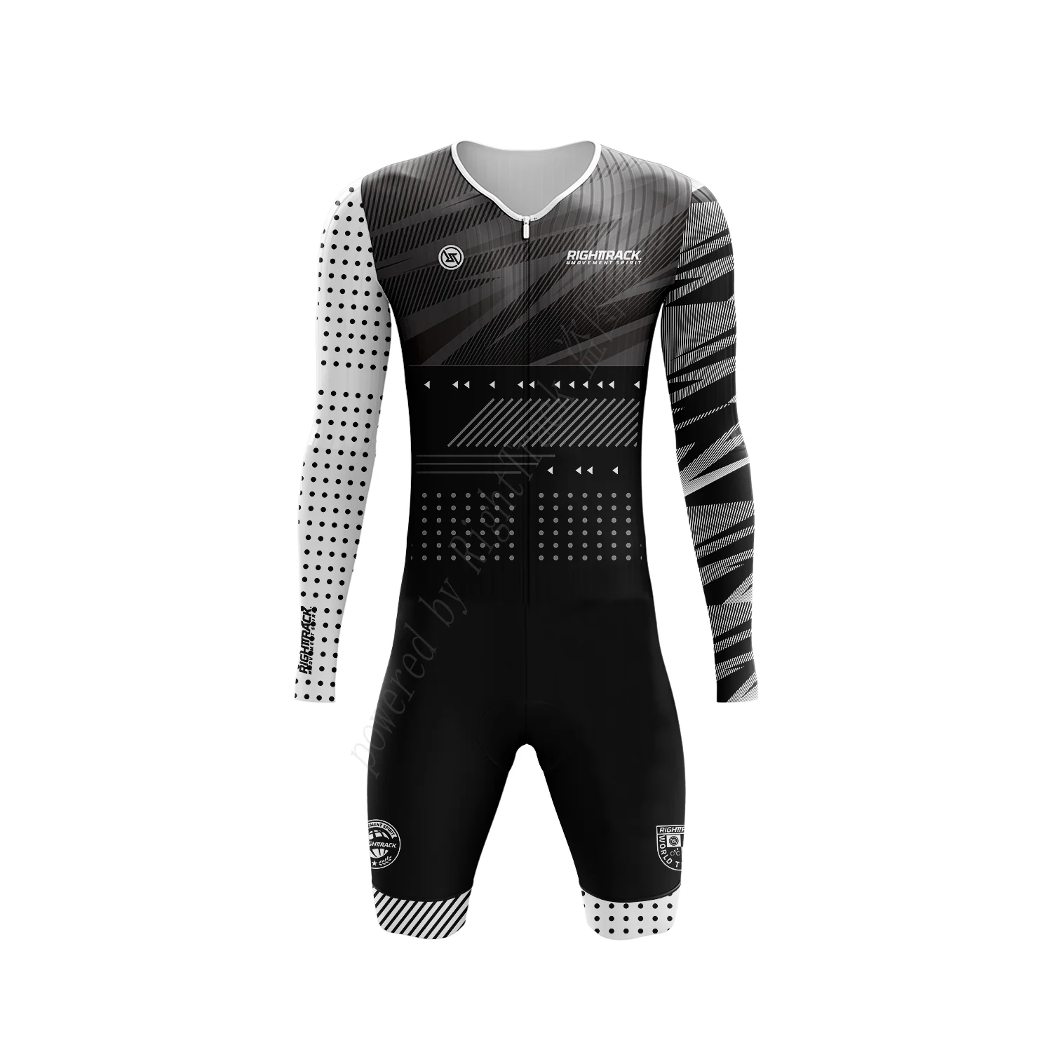 Hot RIGHTTRACK Men Triathlon Clothes Bike Professional Cycling Skinsuits  Swim and run Sets Jumpsuit Long sleeves Kits