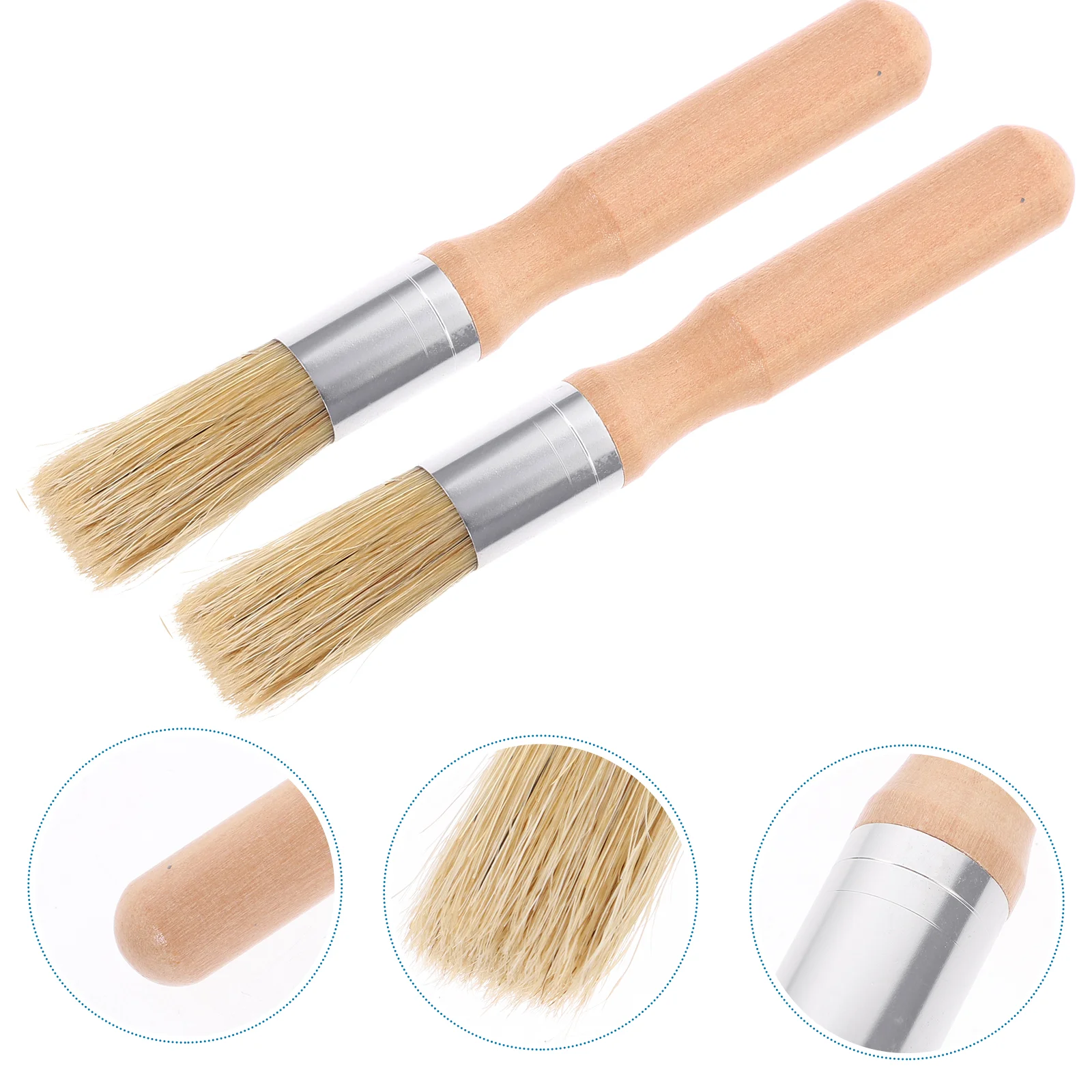 2 Pcs Oil Stains Paint Brush Watercolor Pen Chip Acrylic Bristle Stencil Fragments