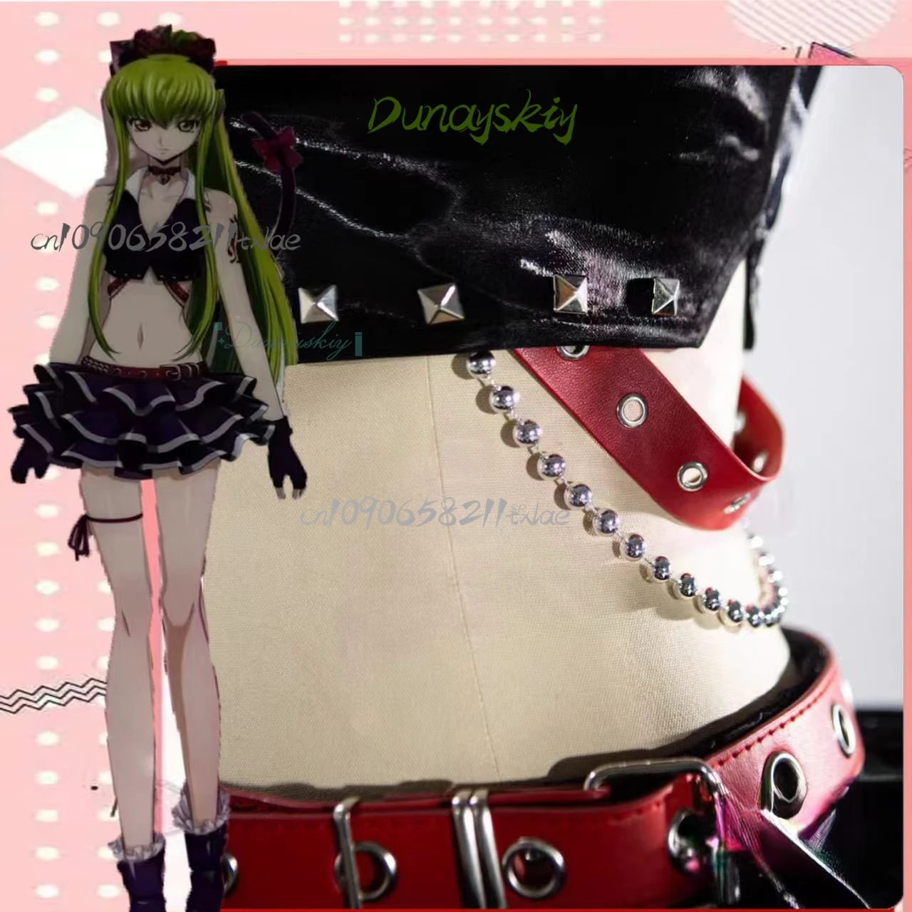 CCCC القط الفرقة تأثيري حلي الأسود آذان القط الذيل تنورة صغيرة المحاصيل الأعلى الملحقات مجموعة كاملة مثير فستان لطيف النساء حفلة الهالوين