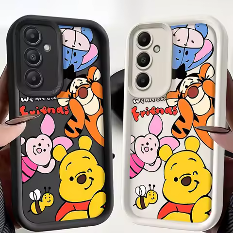 Case for Samsung Galaxy A55 A24 A33 A54 A21s A36 A22 A25 A26 A73 A35 A52 Soft Cover Disney Winnie The Pooh