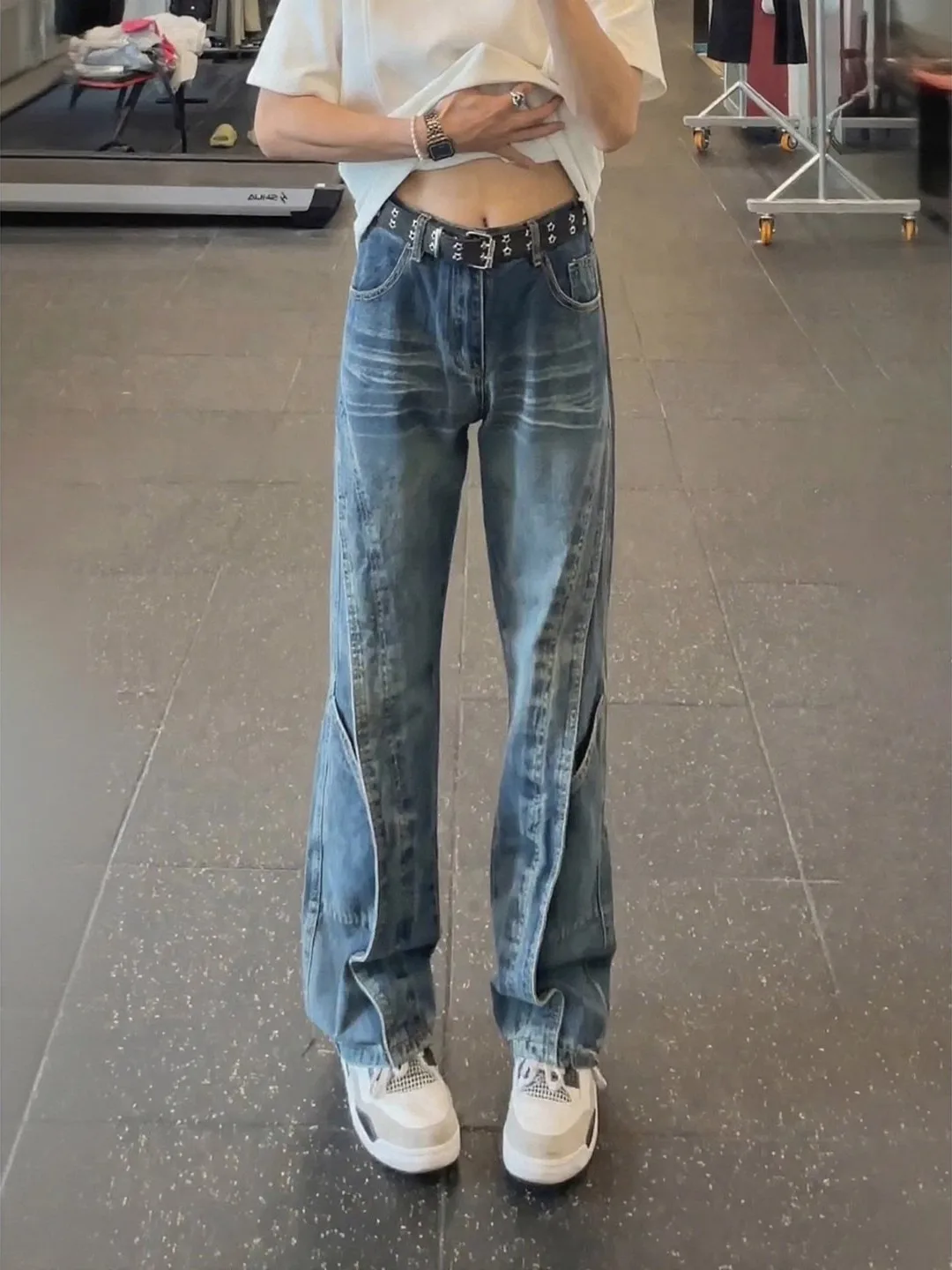 

Мужские джинсы прямого кроя в американском стиле, повседневные, износостойкие, для ежедневного использования, со средней посадкой, на молнии