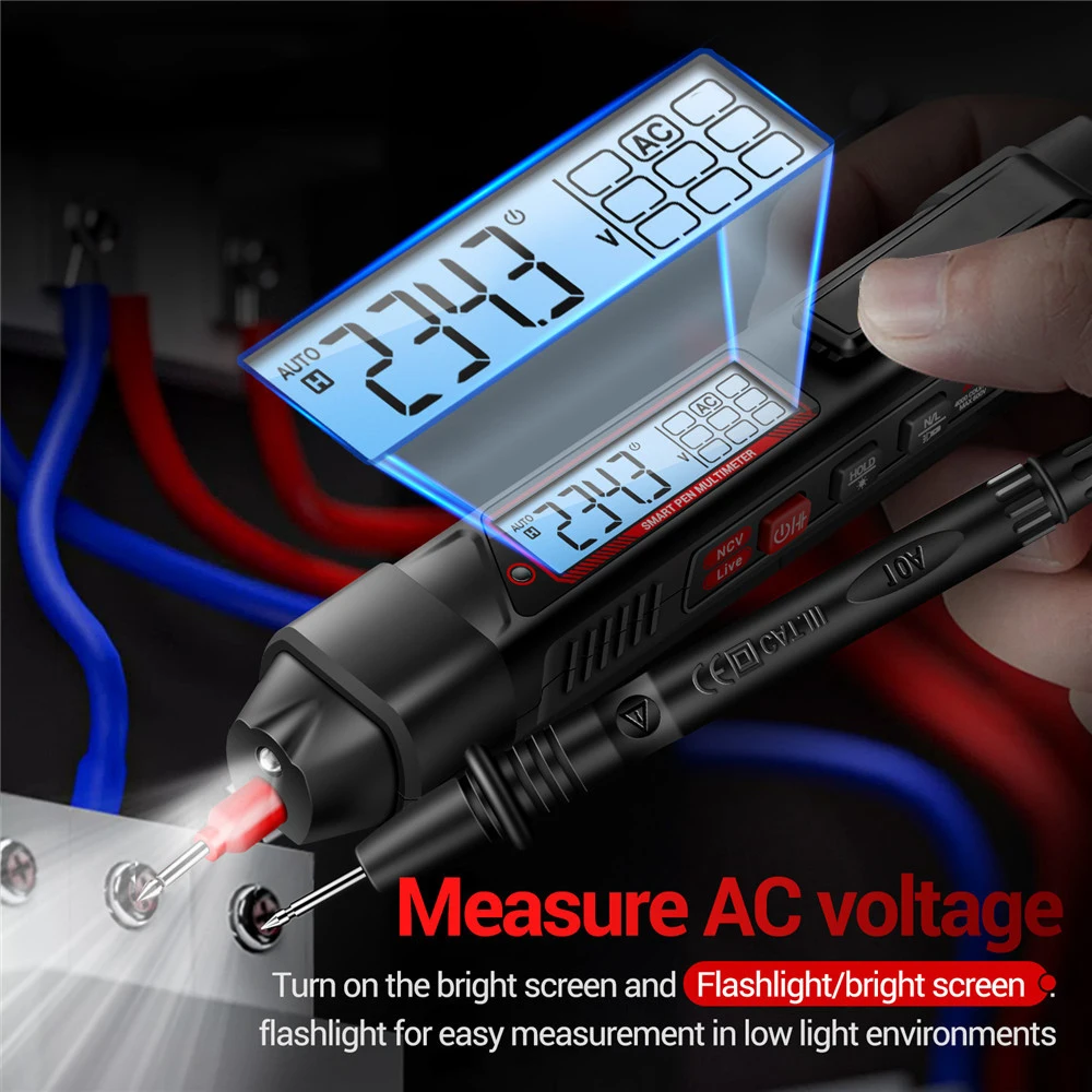 ANENG Electrical Test Pen Multimeter Auto AC/DC Voltage Tester Multifunctional Ohm Hz Zero Fire Line Detector Electric Tool