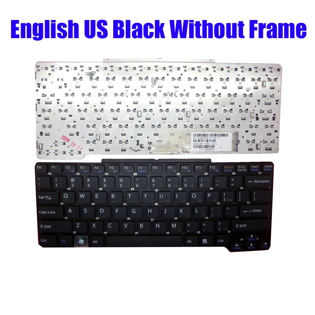 TW UK US Laptop Keyboard For SONY VGN-SR VGNSR 148088352 148088061 148090112 148088322 148088021 New
