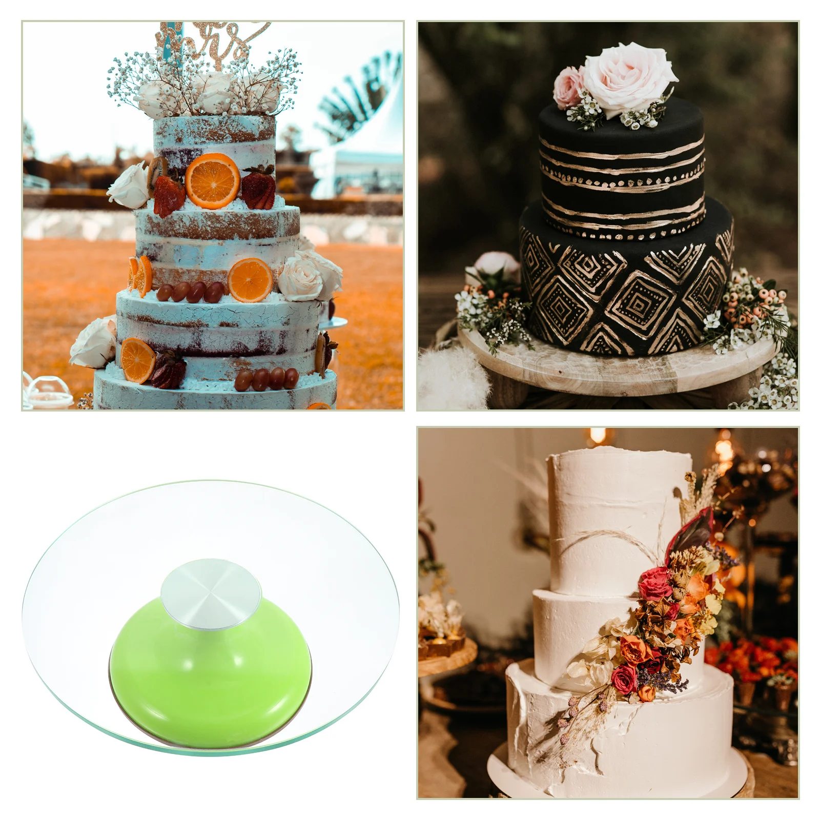 

Cake Decorating Turntable Premium Material Stable Base Smooth Cleaning Baking Accessory DIY Tool Long Service Life