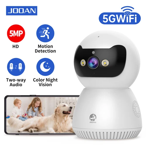 Jooan 5MP 3MP cámara IP PTZ 5G Wifi Monitor de bebé cámara de vigilancia inteligente para el hogar seguimiento automático Color cámara CCTV de seguridad nocturna