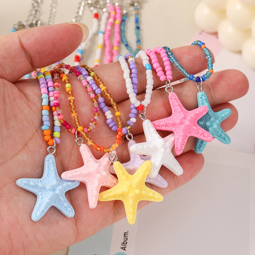 Modische Bunte Handgemachte Perlen-Frucht-Halskette für Frauen Orange Wassermelonen-Anhänger Halskette Mädchen Party Festival Schmuck Geschenke – Detail 8