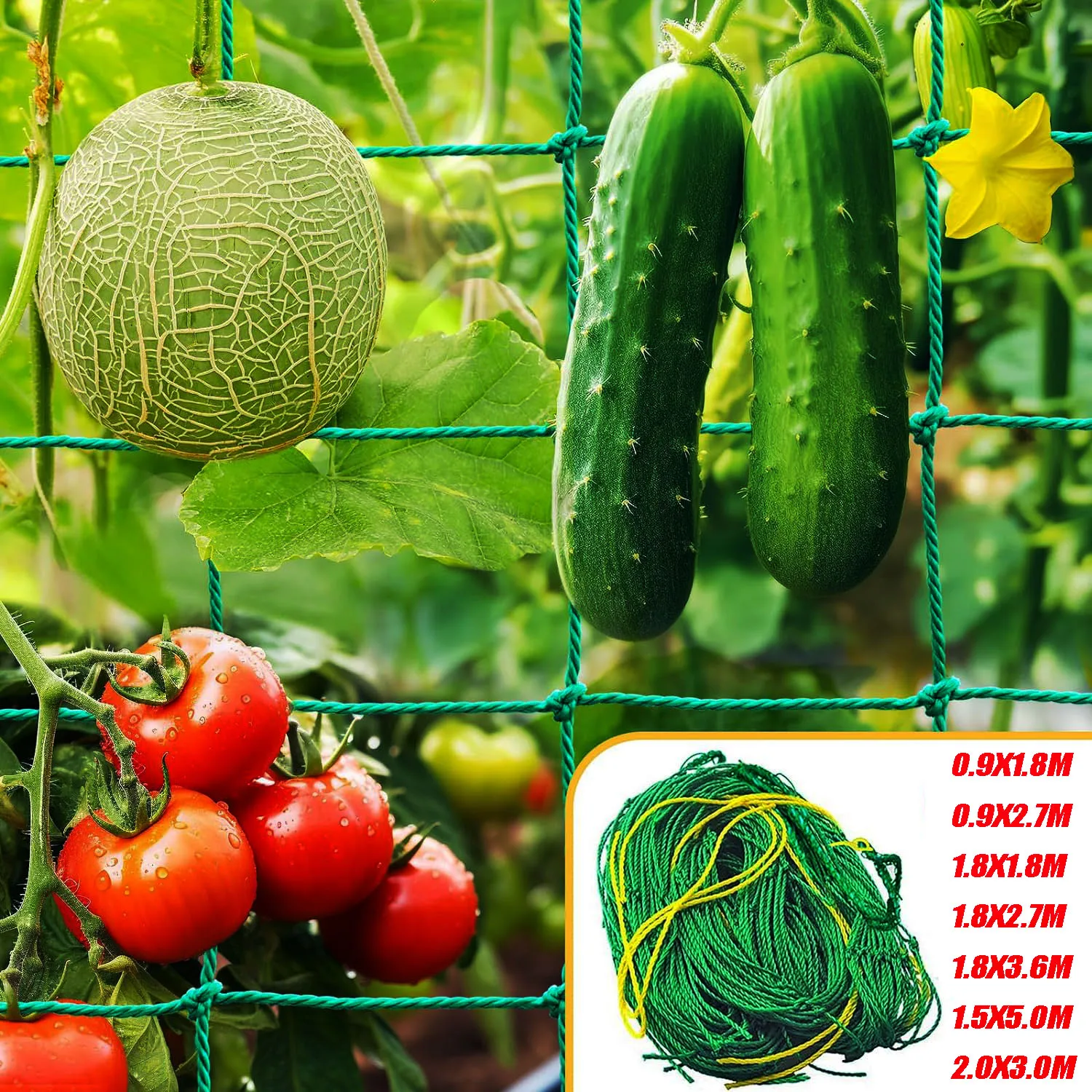 Plant Climbing Trellis Netting Multi Use Outdoor Garden Plant Support Net for Cucumber Fruits Tomato Vine Heavy Duty Lattice Net