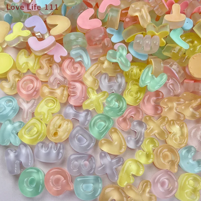 

New20Pcs Mini Letters Mixed Resin Accessories ABCD English Letter Decals DIY Cream Glue Phone Case Hair Clip Decoration Supplies