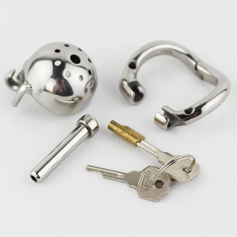 Super Small Male Chastity Cage With Removable Urethral Sounds Spiked Ring Stainless Steel Chastity Device For Men Cock Belt Toys