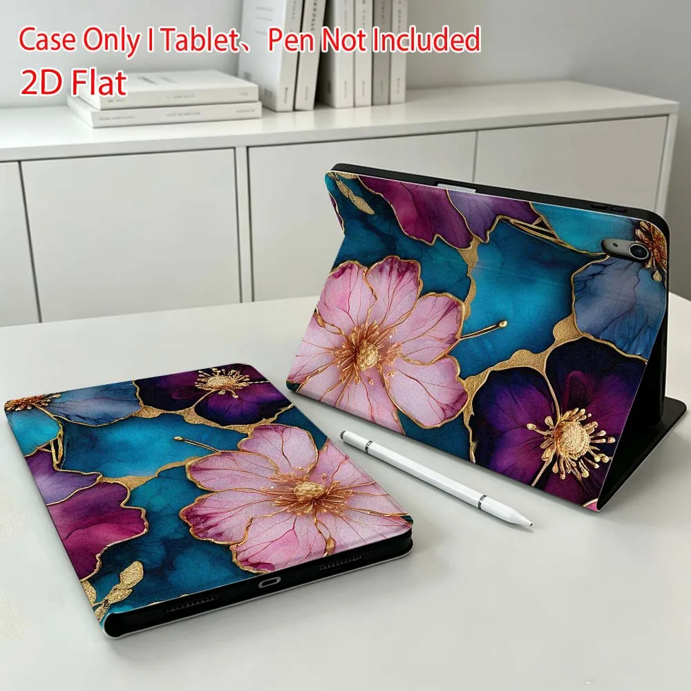 Red pop flower pattern For Apple iPad Pro Mini A16 A17 A14 4 5 6 7 6th 12th 9Gen 12.9 11 13 M4 inch Tablet Case Soft
