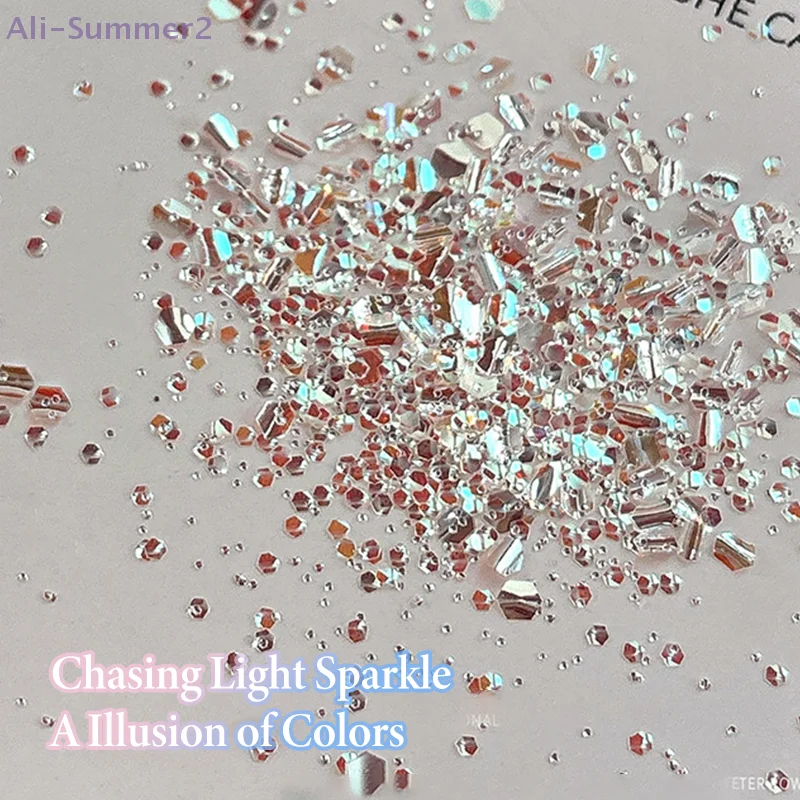 1 صندوق صغير تألق مسمار بريق تألق مسمار الديكور صالون الأظافر تصميم الملحقات DIY مسمار الفن تصميم #3