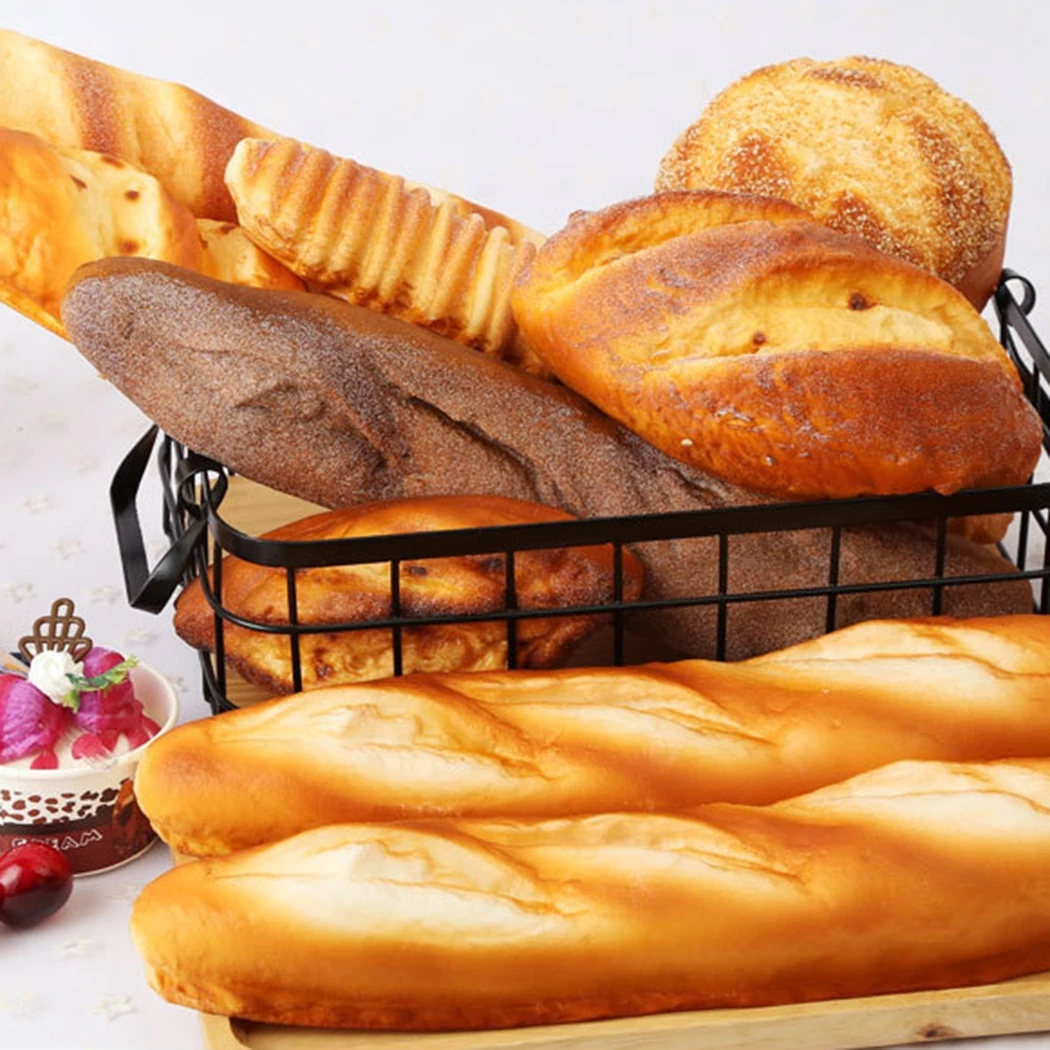 Artificial Fake Bread Ornaments French Baguette Cake Bakery Craft Kids Easter Decor Toy Donuts Simulation Bread Kitchen Model