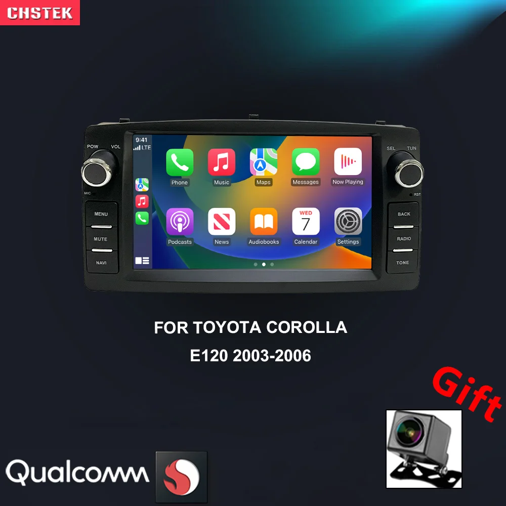 

CHSTEK Car Radio Android 13 Carplay For Toyota E120 Corolla 2003-2006 BYD F3 Multimedia Navigation Bluetooth WIFI 4G Auto Stereo