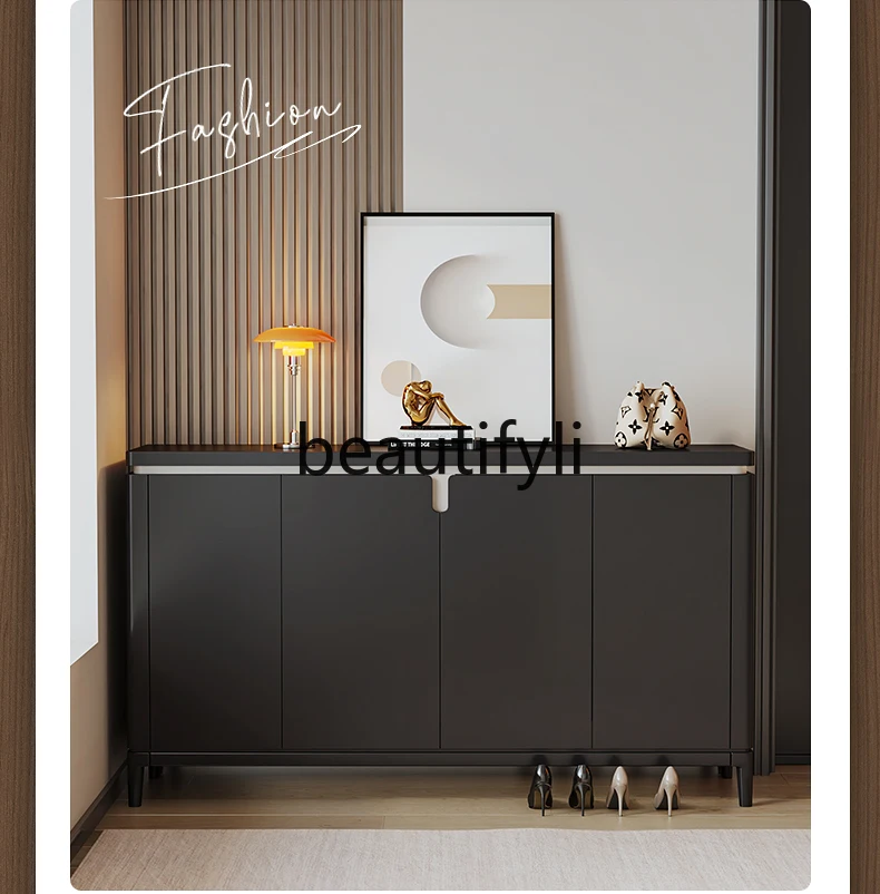 

Italian Minimalist Shoe Cabinet for Home Entrance, Entryway Cabinet, Wall-Mounted Large Capacity Simple Modern Shoe Cabinet