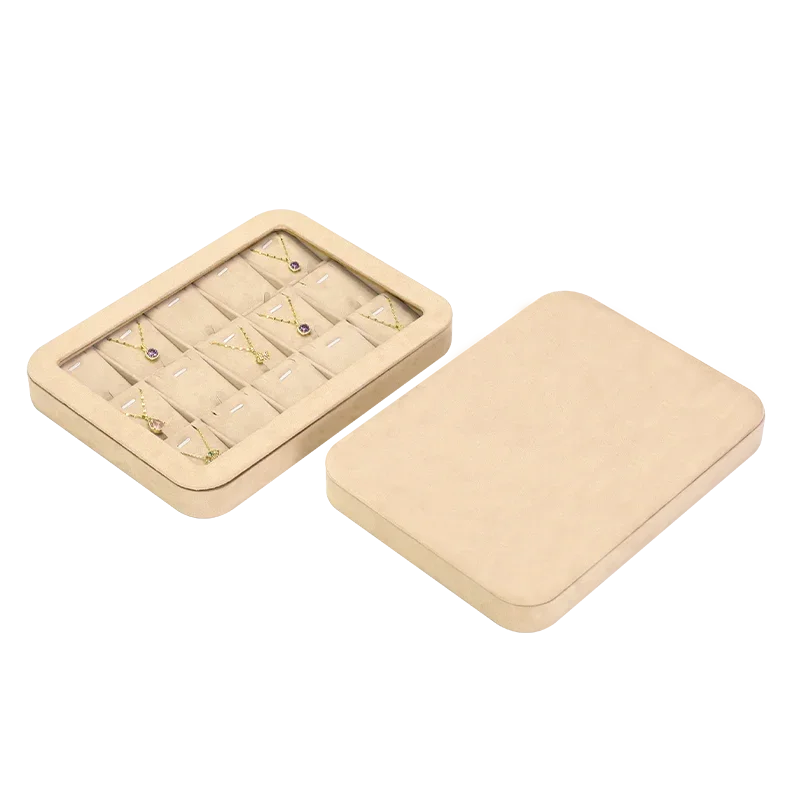 Jewelry velvet with cover tray, jewelry viewing tray, necklace, bracelet, ring viewing tray