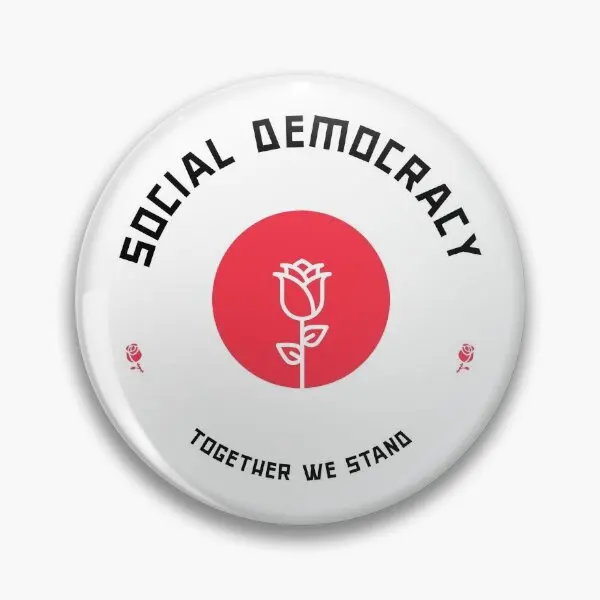 Social Democracy Together We Stand  Soft Button Pin Metal Badge Brooch Creative Fashion Clothes Lover Lapel Pin Women Hat