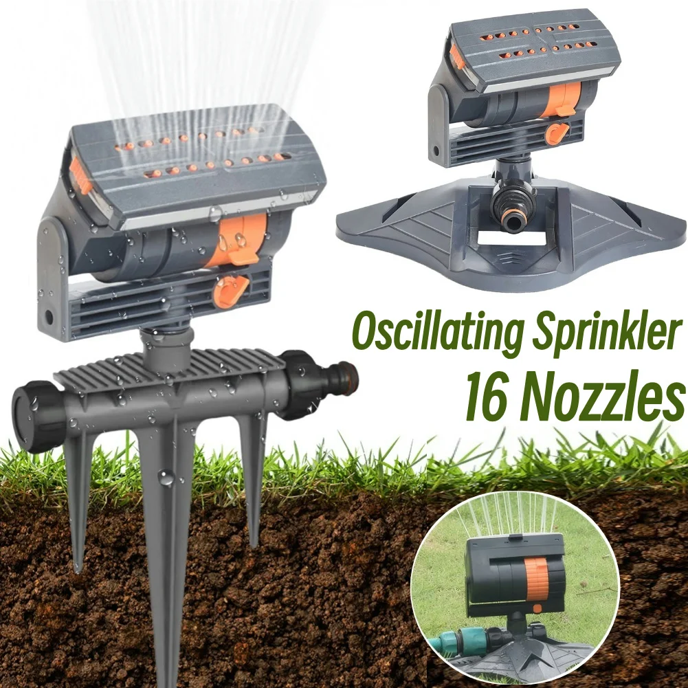 

Мини-осциллирующий разбрызгиватель с регулируемым вращением, 16 отверстий, большой радиус орошения, для полива газонов и садов
