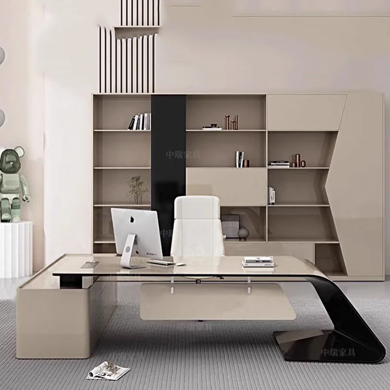 

Executive Storage Office Desk Drawers Modern Desktop Makeup Laptop Meeting Office Desk Workflow Tavolo Da Lavoro Furniture HDH