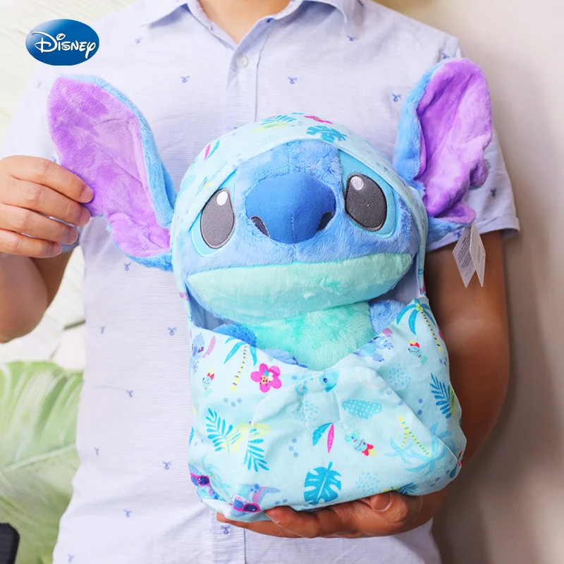 

30cm Cute Lilo And Stitch Disney Plush Toys Baby Swaddle Kawaii Anime Plushie Stich Dolls Soft Stuffed Gift for Children Kids