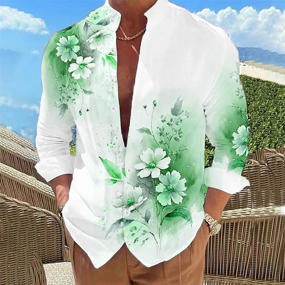 Camisas Casuales Ropa Para Hombre Por Mayor En Flores Camisa Manga