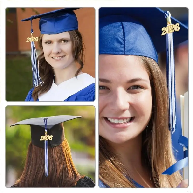 

6 шт. 2026 выпускной кисточки орнамент с годовым шармом для академической мантии шапки Y08E