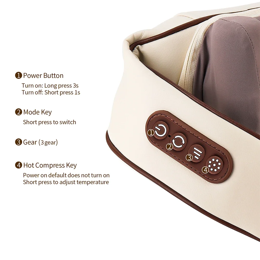100% Original Deep Tissue Massager of Neck Kneading Shiatsu Shoulder Massager for Neck and Shoulders Body Muscle Pain
