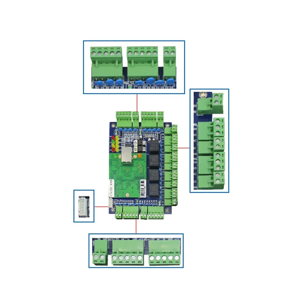 Secukey 4 doors control board Access with free software sdk Access Control System TCP/IP Four Door Controller