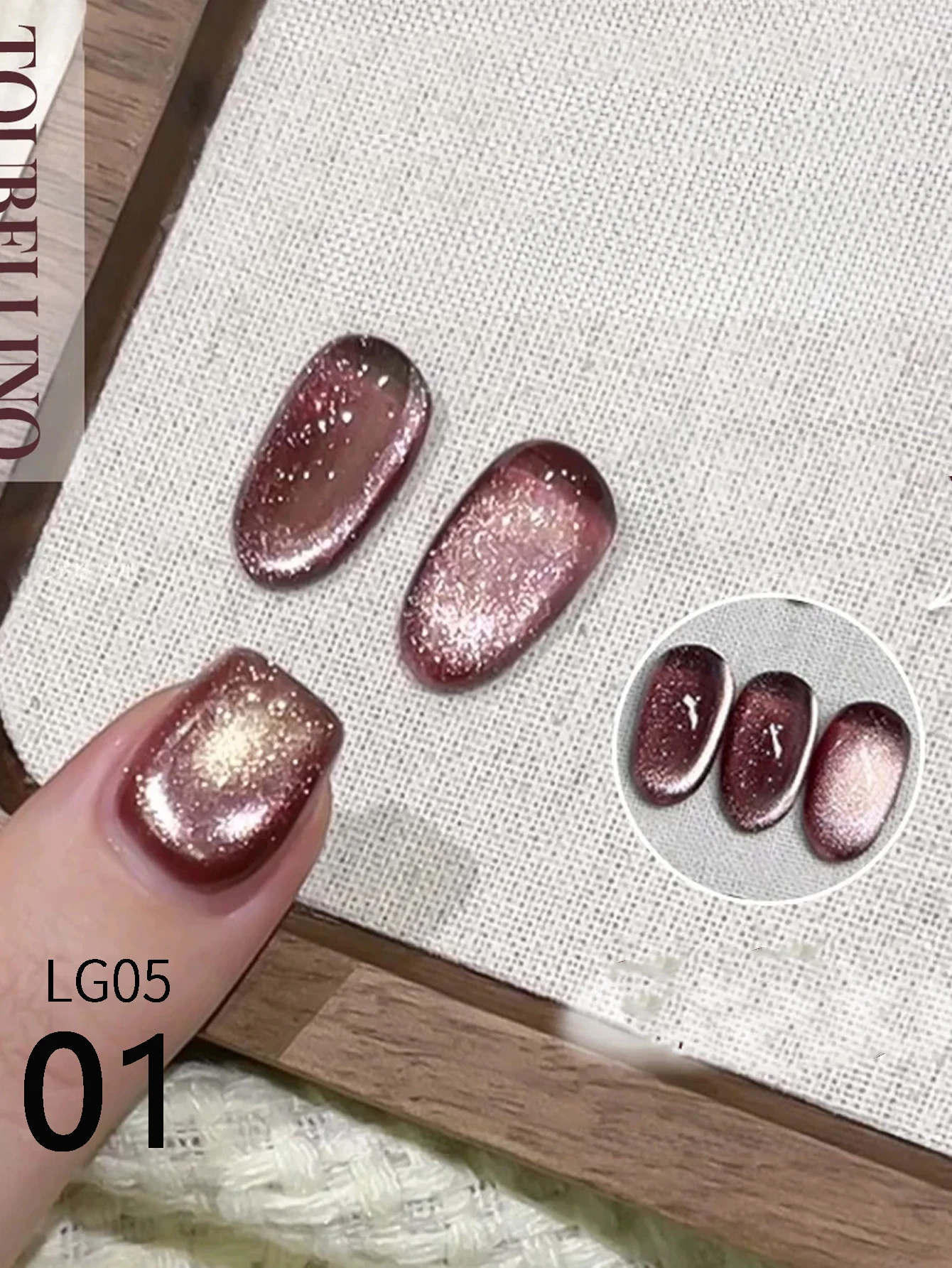 15 مل من جل الأظافر بالأشعة فوق البنفسجية على شكل عين القطة باللون الأرجواني الفاتح - فن الأظافر الفني DIY، هدية مثالية لعيد الميلاد للفتيات