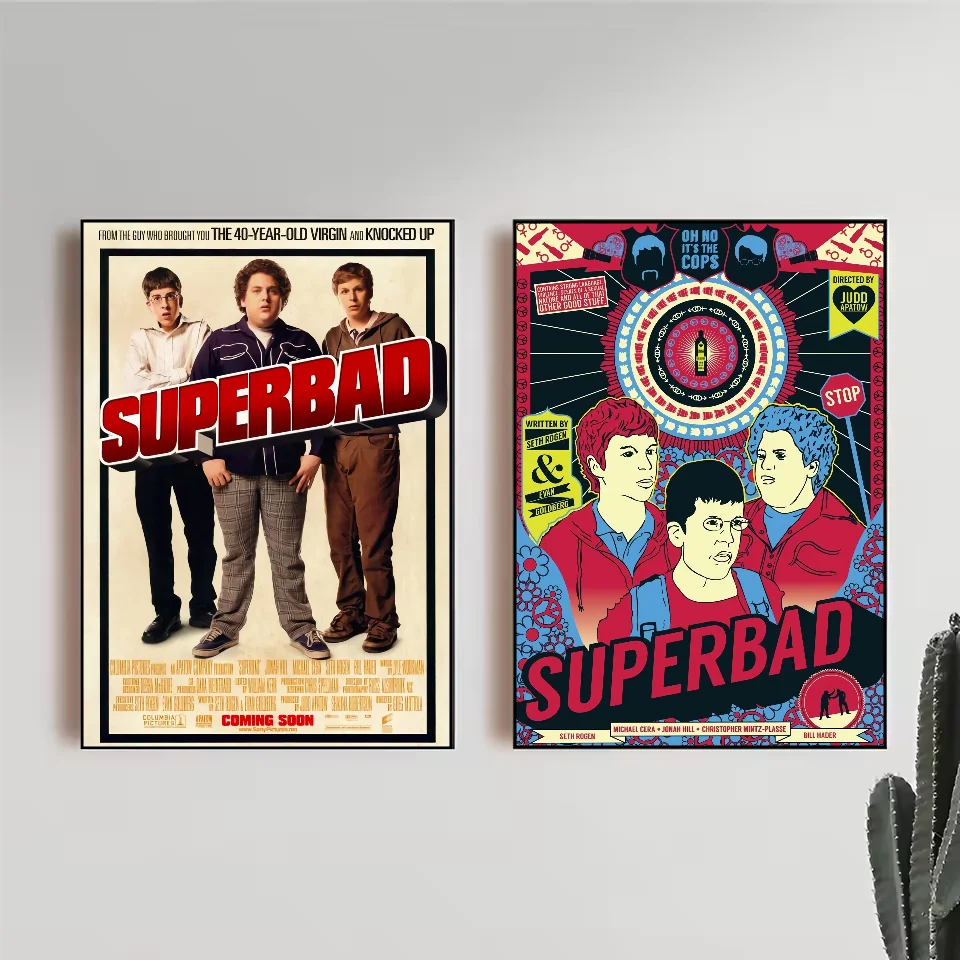 Movie Superbad Poster HD art sticky wall waterproof home living room bedroom bar aesthetic decoration