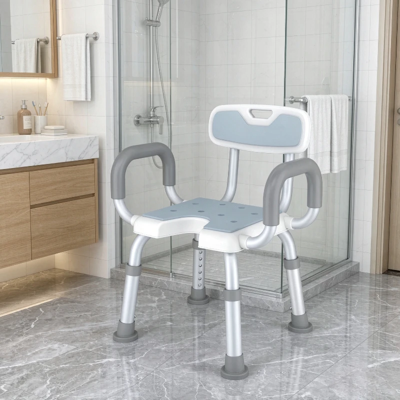 Movable Non Slip Bathing Chair Toilet Bathroom Seat for Elderly Patients Pregnant Women Shower Support Home Daily Care 목욕 의자