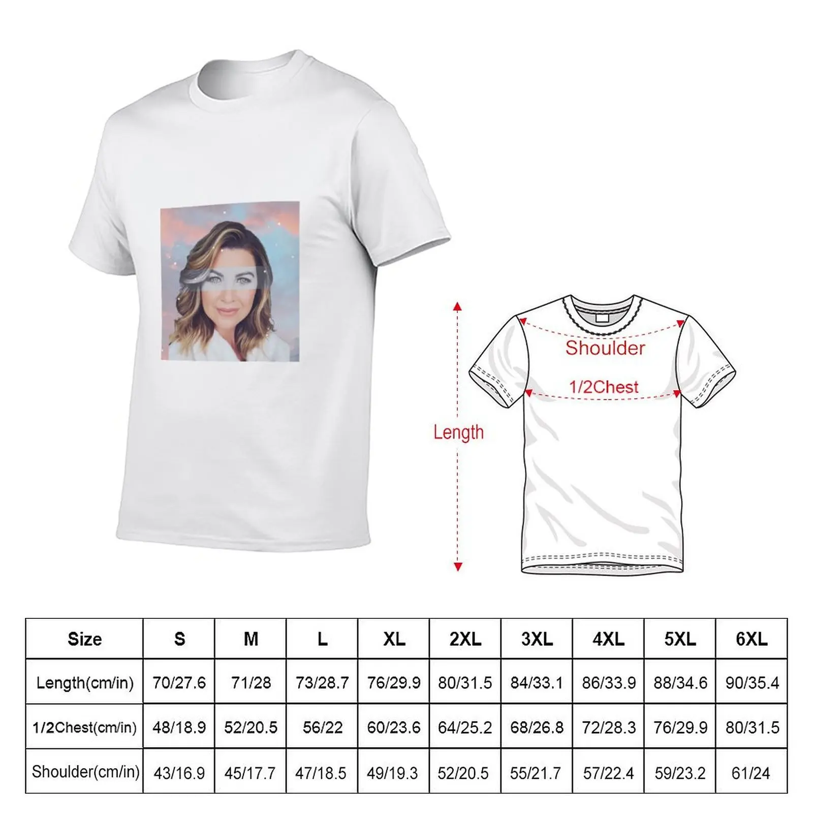 Ellen Pompeo T-Shirt vintage tops plain black t shirts men