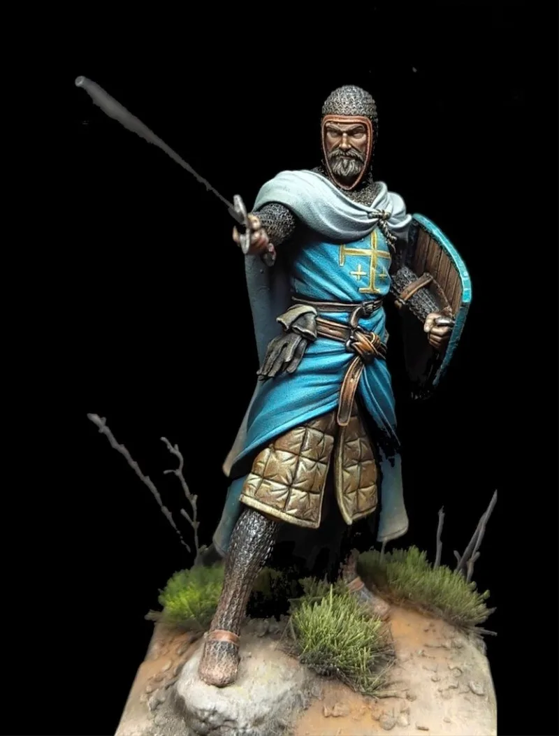 

1/24 Scale Cast Resin Model Assembly Kit Medieval knights, XIII century History Hobby Miniature unassembled and unpainted