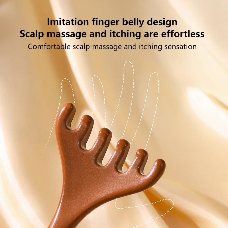 Massage Meridian Comb Six Jaw Resin Head Face Scalp Hair Care Gua Sha Comb Shoulder Neck Comb Acupuncture Therapy image 4