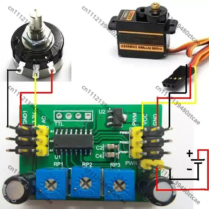 Adjustable Pulse Width Servo Tester Controller Board Potentiometer Control Module For Digital Servo
