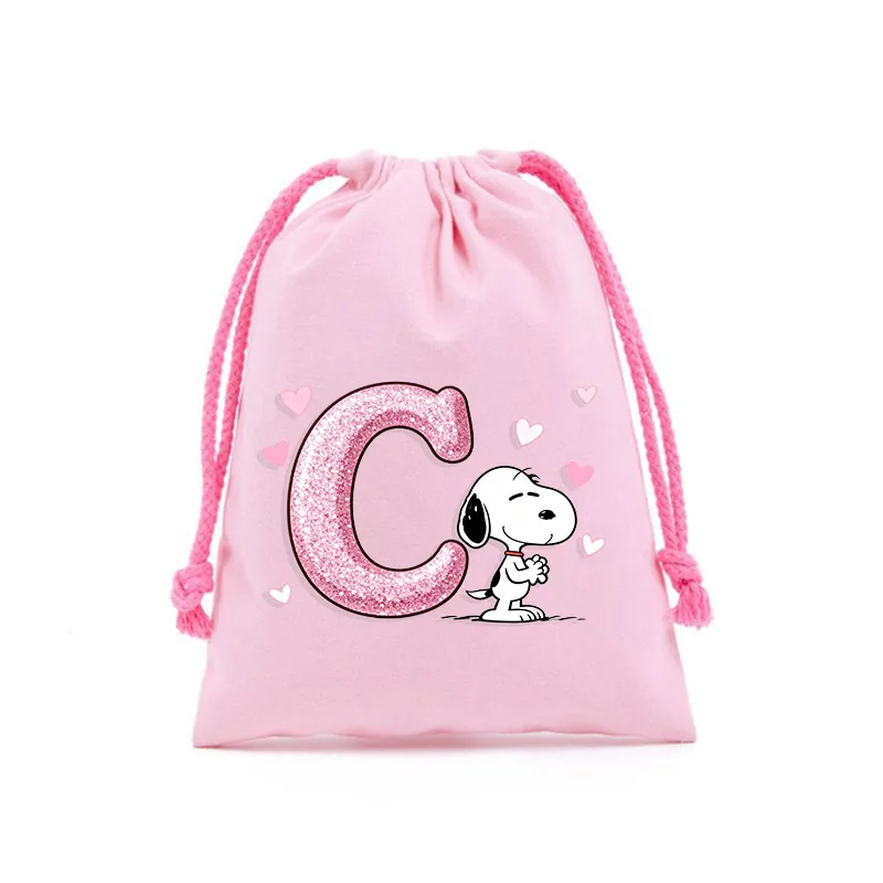 سنوبي القطن حزمة جيب سعة كبيرة مريحة ارتداء مقاومة حقيبة يد الكرتون أنيمي نمط حقيبة التخزين هدية للأطفال #3