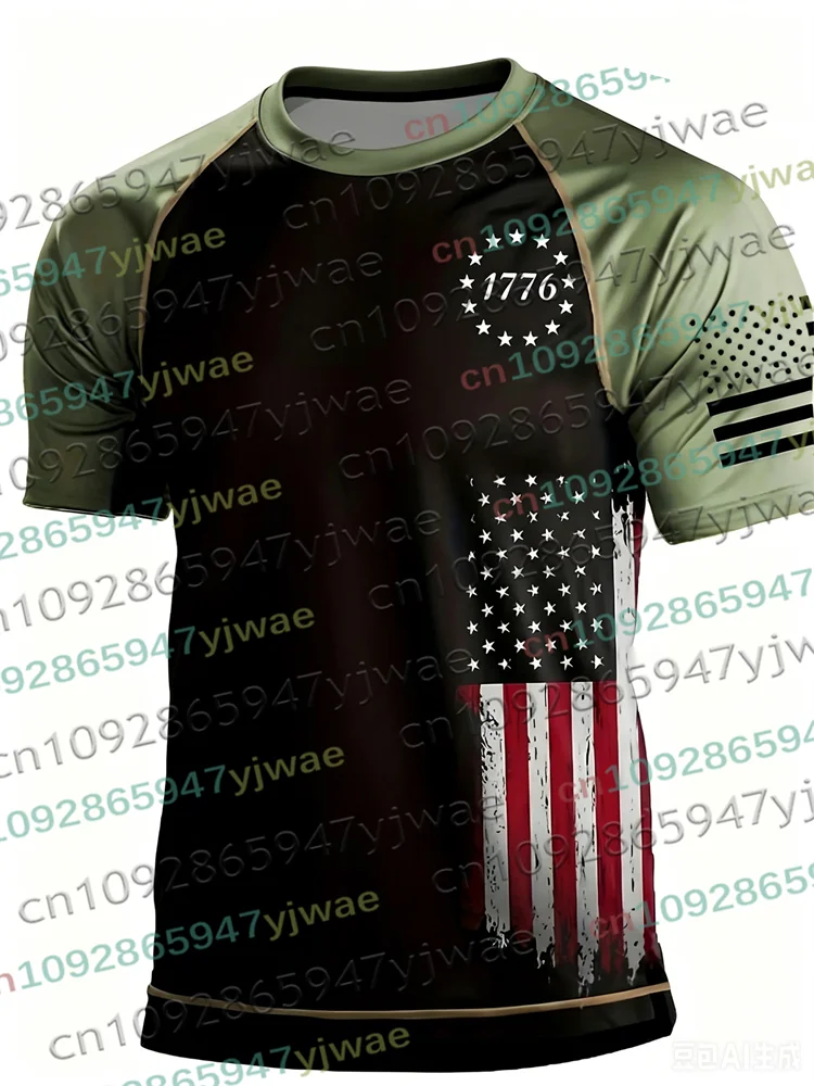 America 250th Anniversary 3D-Druck-T-Shirt für Herren, USA-Flagge 1776–2026, patriotische Kleidung zum amerikanischen Unabhängigkeitstag, Eltern-Kind-Oberteil – Detail 14