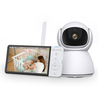 Baby Monitor 5Inch IPS Screen 720p Wireless PTZ Intercom Cry Detection Mom Feeding Plan BabySitter Nanny Camera Take Photo&Video